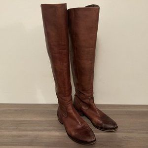 Brown leather over the knee boots sz 7.5